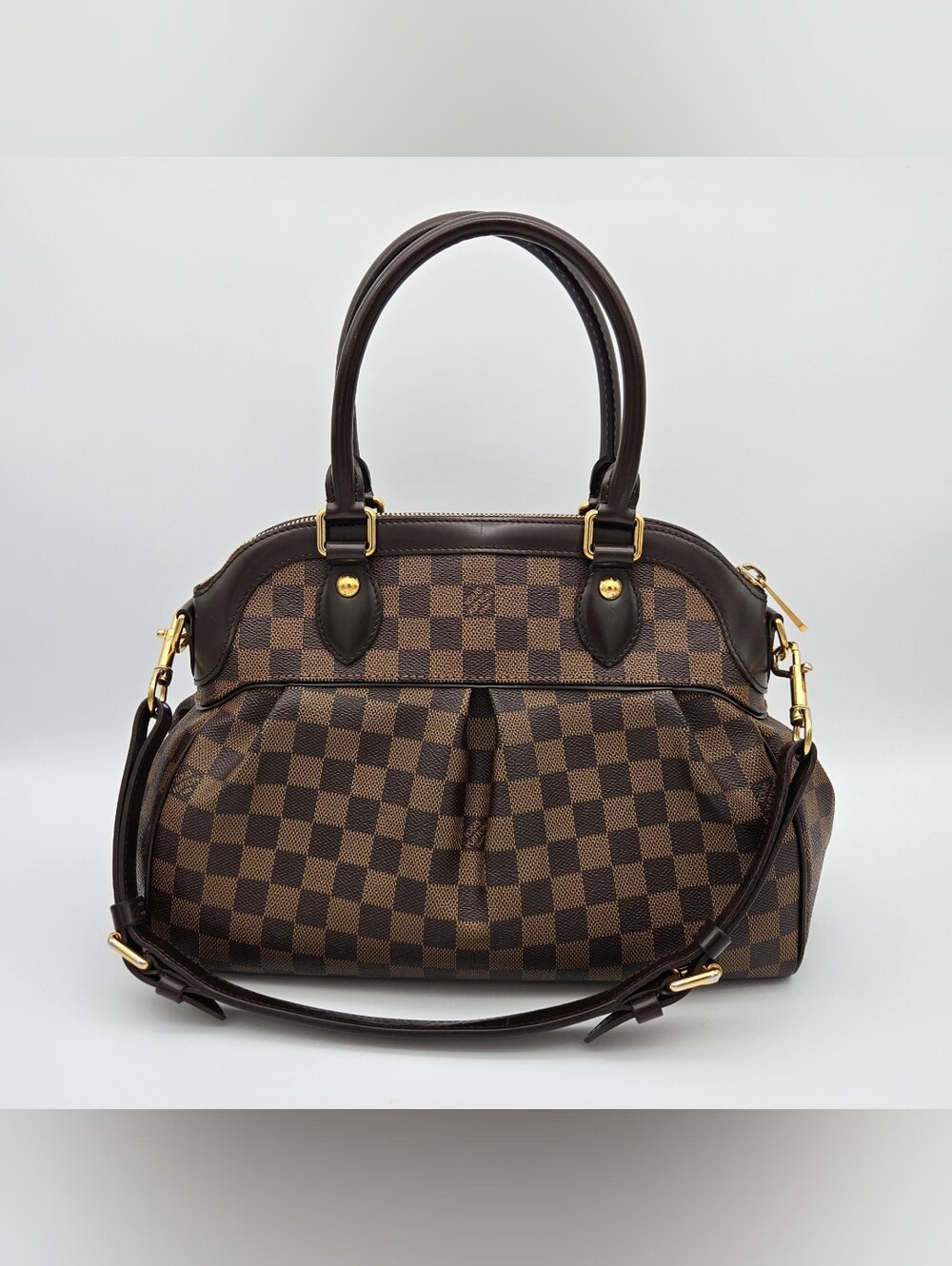 Authentic Louis Vuitton Damier Ebene Trevi PM #4417M